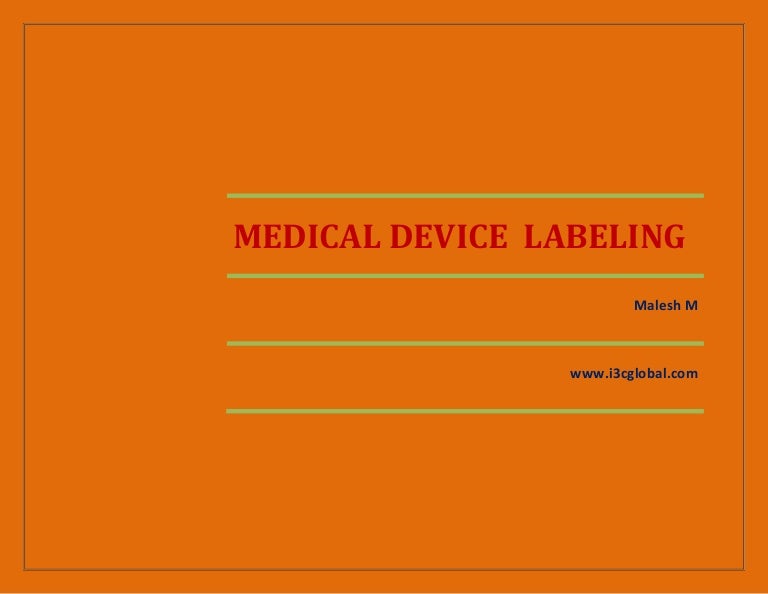 Medical device labeling