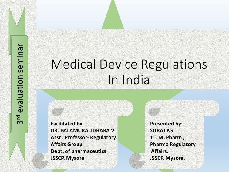 Medical device regulations in india