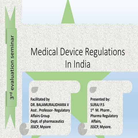 Medical device regulations in india