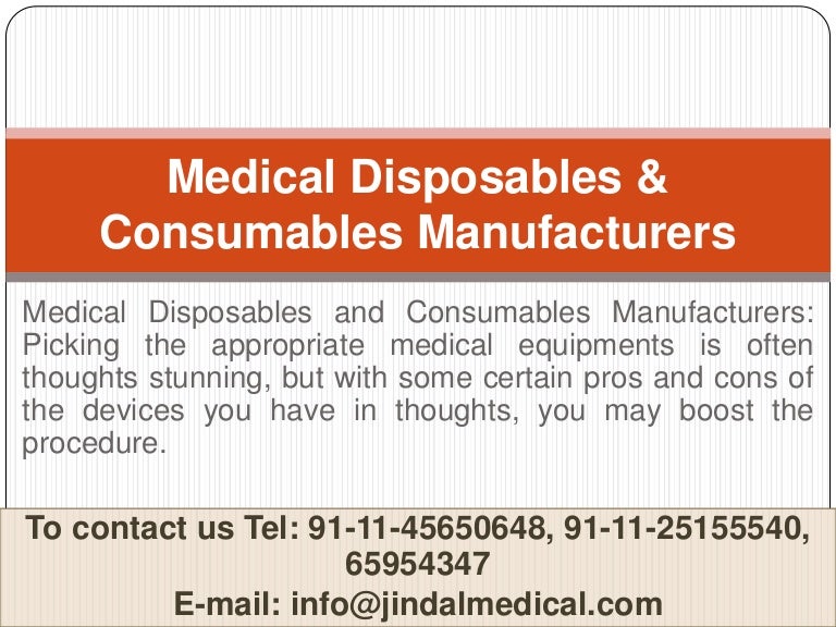Medical Disposables and Consumables Manufacturers