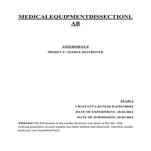 Medical dissection lab needle cutter | PDF | Free Download