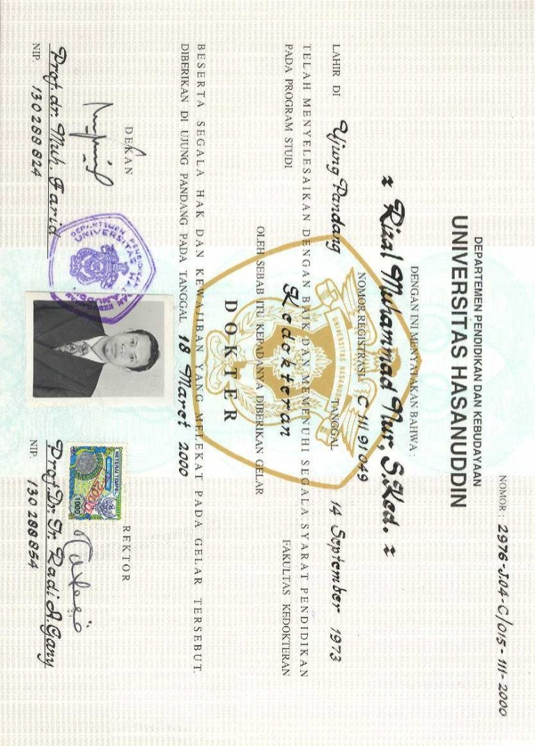 Medical Doctor Degree Cert