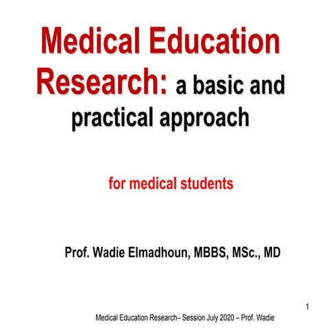 Medical education research presentation  basic