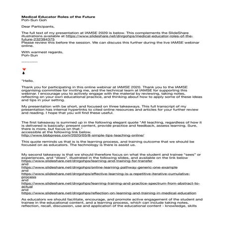 Medical Educator Roles of the Future