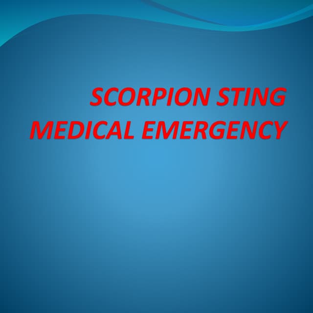 Medical emergency on scorpion sting new 4