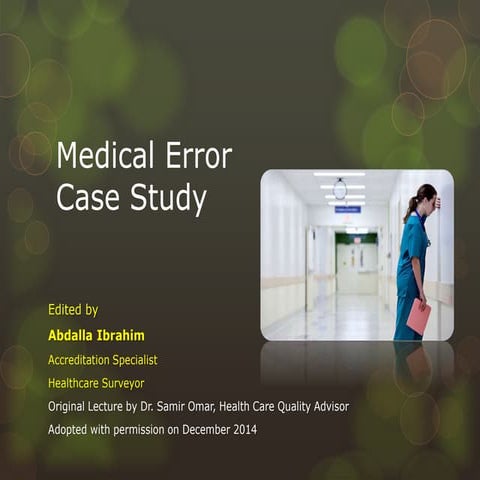 Medical error Case Study