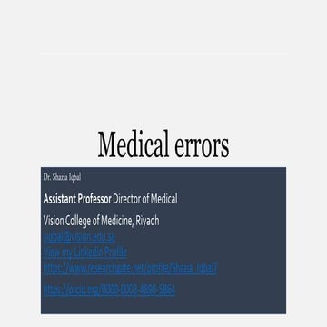 Medical errors 07.04.2021