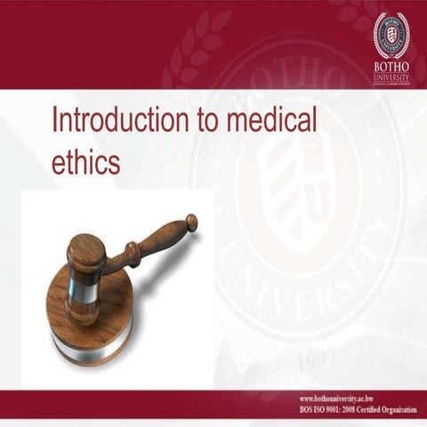Medical ethics goal scope