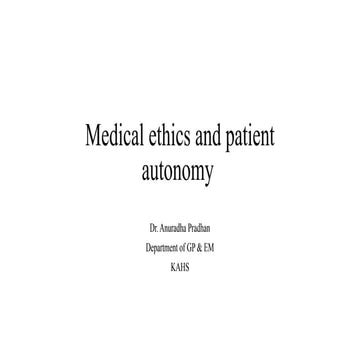 Comprehensive Guide to Medical Ethics in Healthcare Practice | PPTX