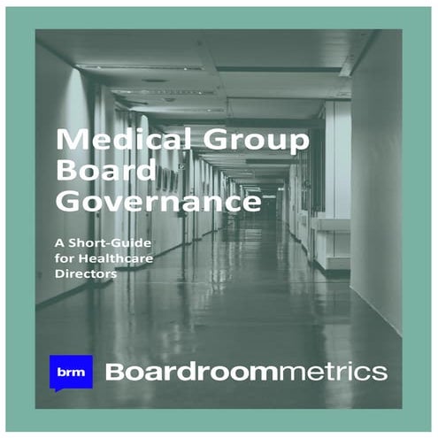 Medical Group Board Governance