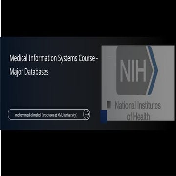 Medical Information Systems, data bases.