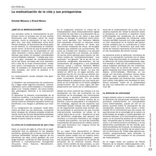 La medicalización de la vida y sus ...