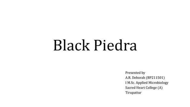 Medical Mycology Black Piedra and White Piedra.pptx