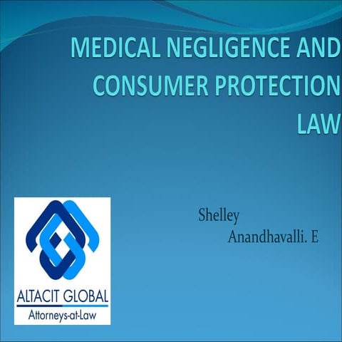 Medical negligence and consumer protection law