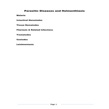 Medical Nursing Parasitic Diseases in real.docx