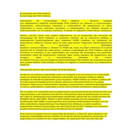 Medical PCB Assembly-Ensamblaje de PCB Médicos a Medida.docx