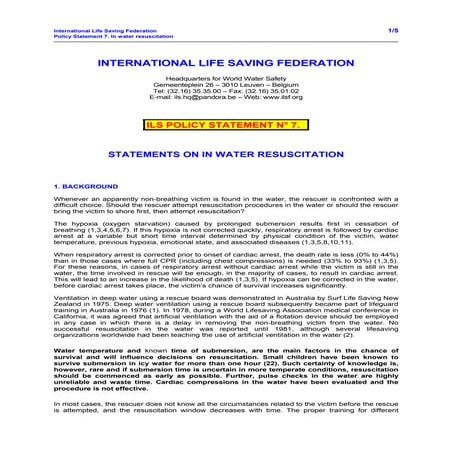 Medicalpolicy07in waterresuscitation