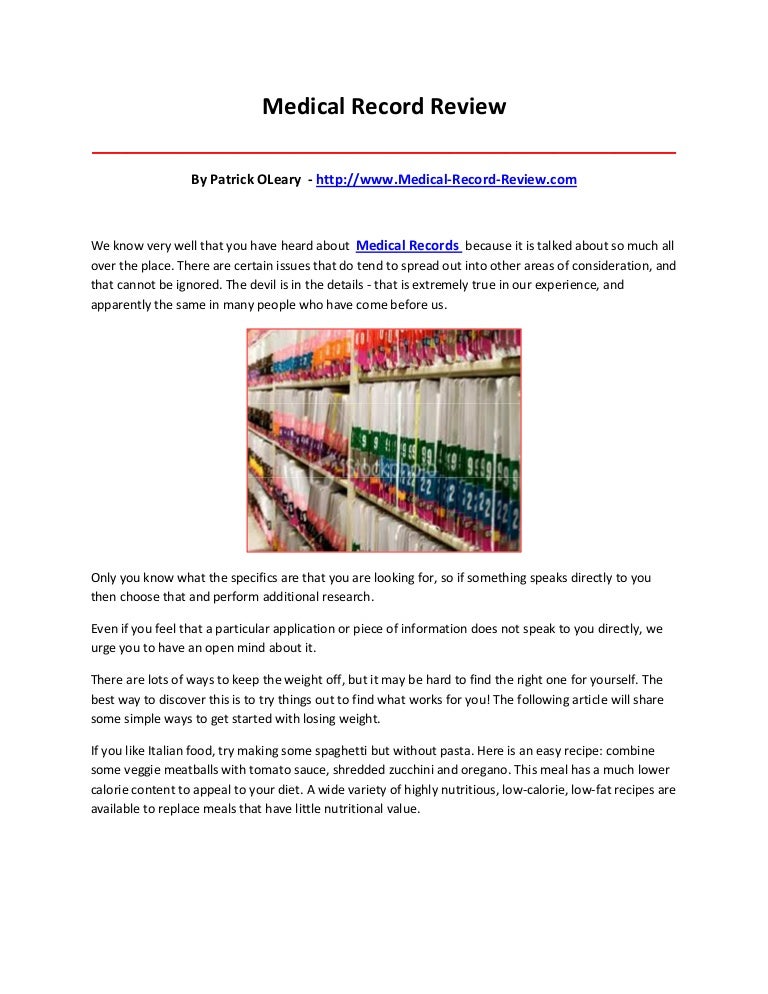 Medical record review