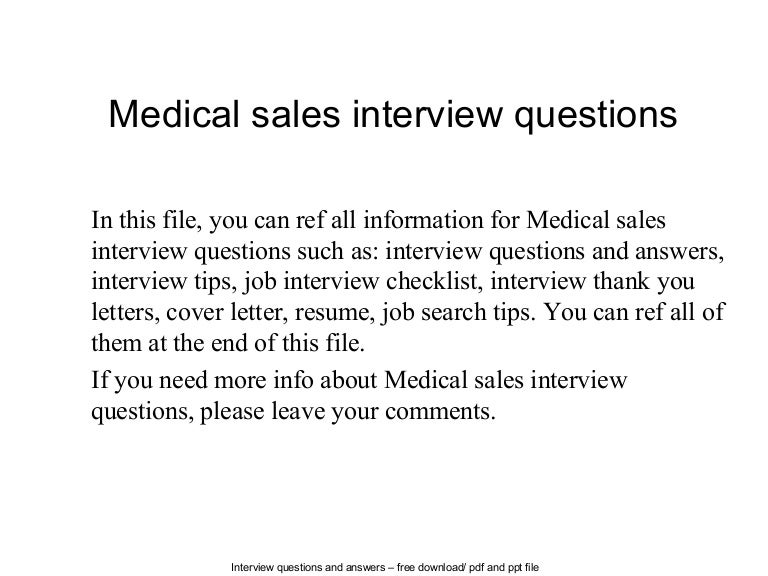 medical sales interview questions medical sales interview questions