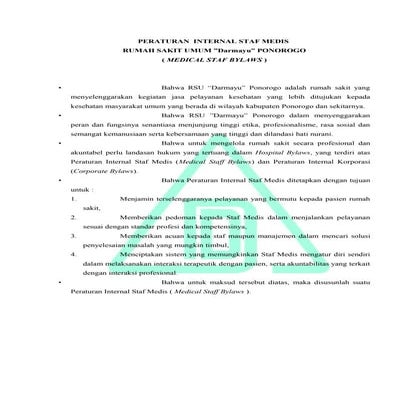 Medical staff bylaws revisi 2