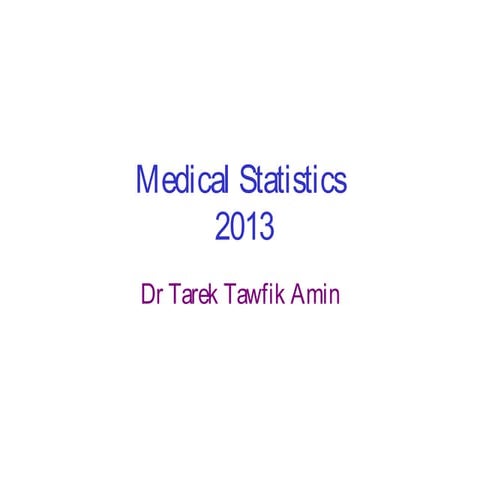 Medical statistics Basic concept and applications [Square one]