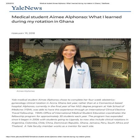 Medical student aimee alphonso what i learned during my rotation in ...