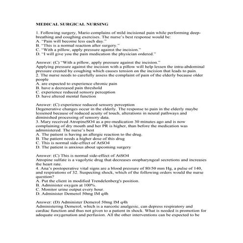 Medical Surgical Nursing