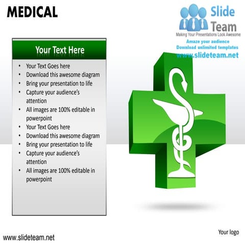 Medical symbols person sick injection doctor powerpoint presentation slides.