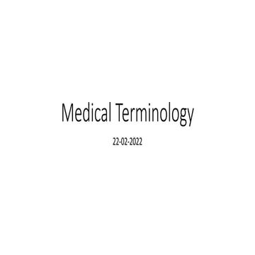 Medical terminology 