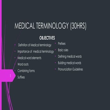 Medical Terminology Part 1; Prefixes, Suffixes, Combining Forms | PDF