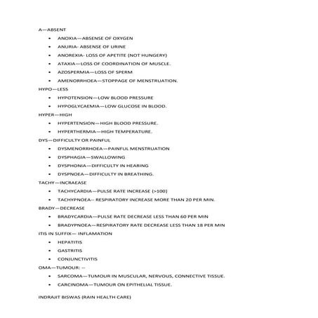 Medical term & MEDICAL ABBREVIATIONS 