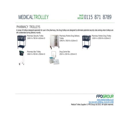 Medical Trolleys Brochure