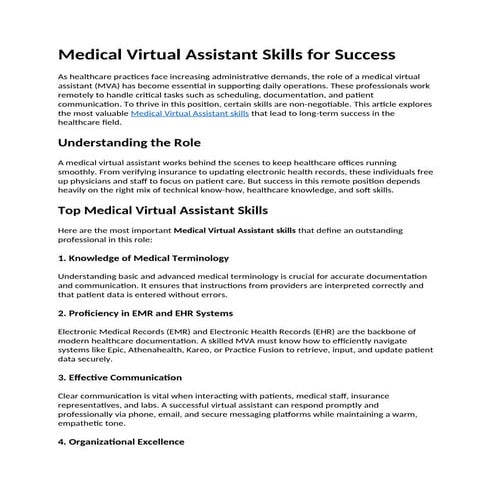 Medical Virtual Assistant Skills for Success.docx