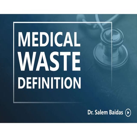 Medical Waste Definition          
