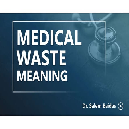 Medical Waste Meaning     