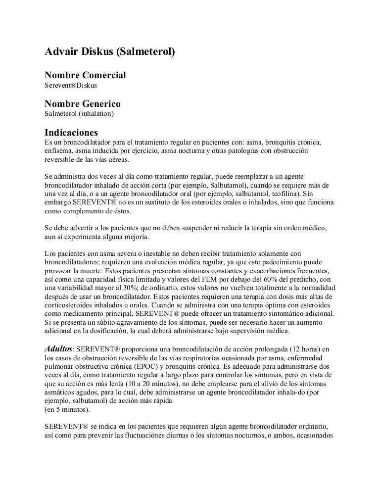 orden albuterol genérico