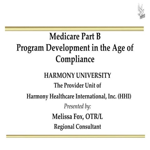 Medicare Part B Program Development in the Age of Compliance