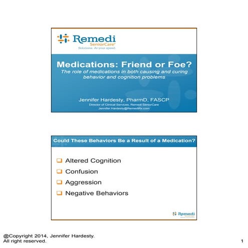 Medication Friend or Foe - Jennifer Hardesty