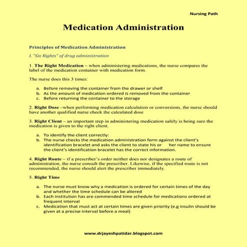 Medication administration