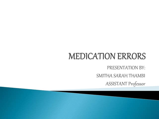 Medication error