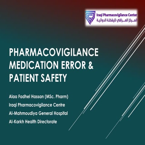 Pharmacovigilance, Medication Error & Patient Safety.pptx