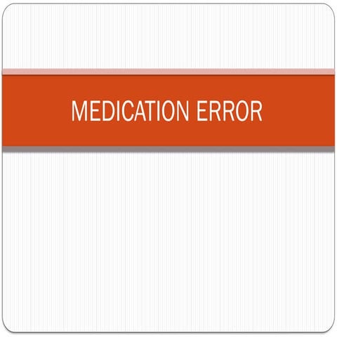 Materi kuliah Farmasi Medication tentang Error | PPTX