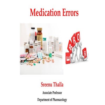 Medication Errors in Clinical Pharmacy Practice