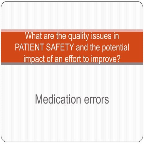 Medication errors powerpoint