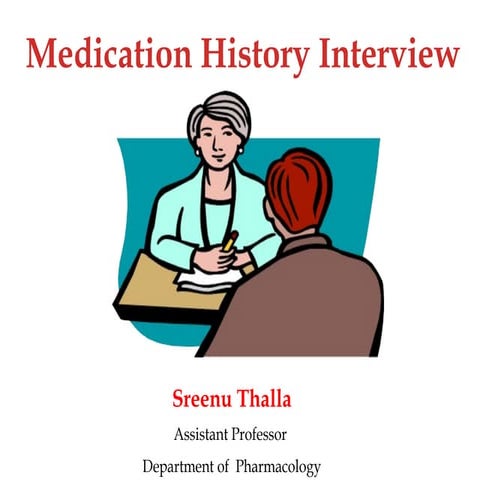 Medication History Interview in clinical Pharmacy