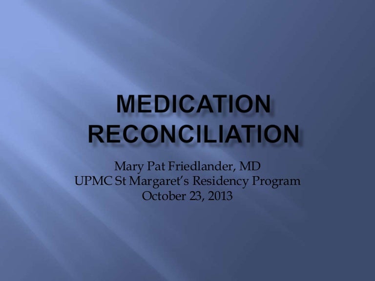 Medication Reconciliation