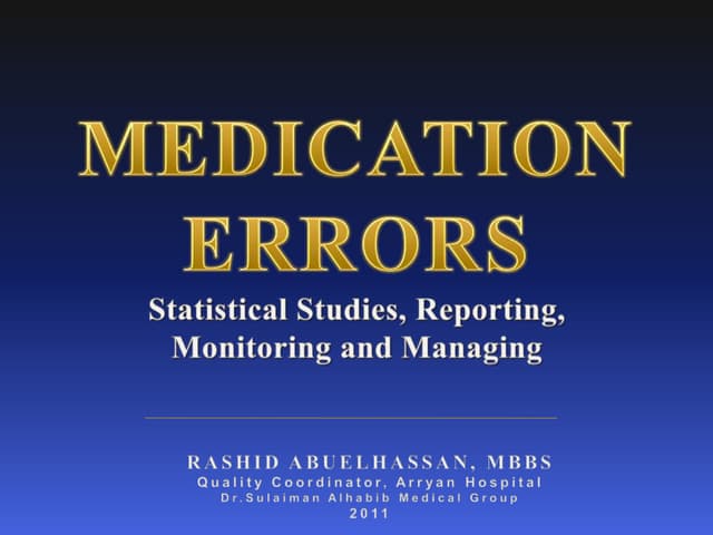 Medication safety 2011