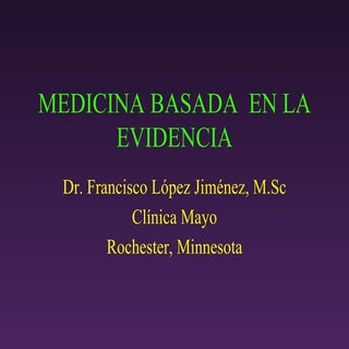 Medicina Basada En Evidencias