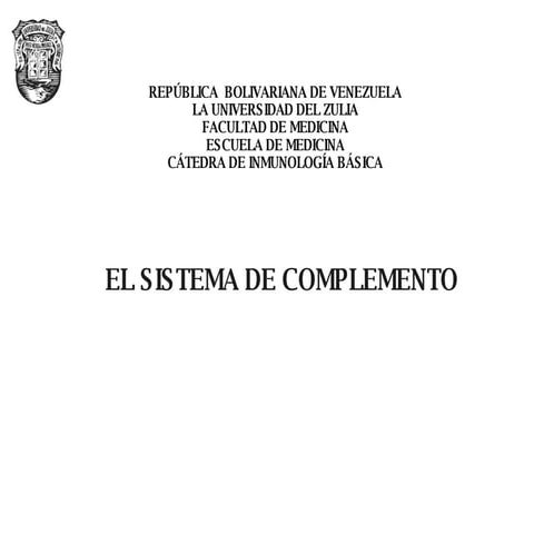 Inmunologia Sistema De Complemento