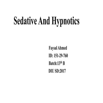 Sedative & Hypnotics ppt